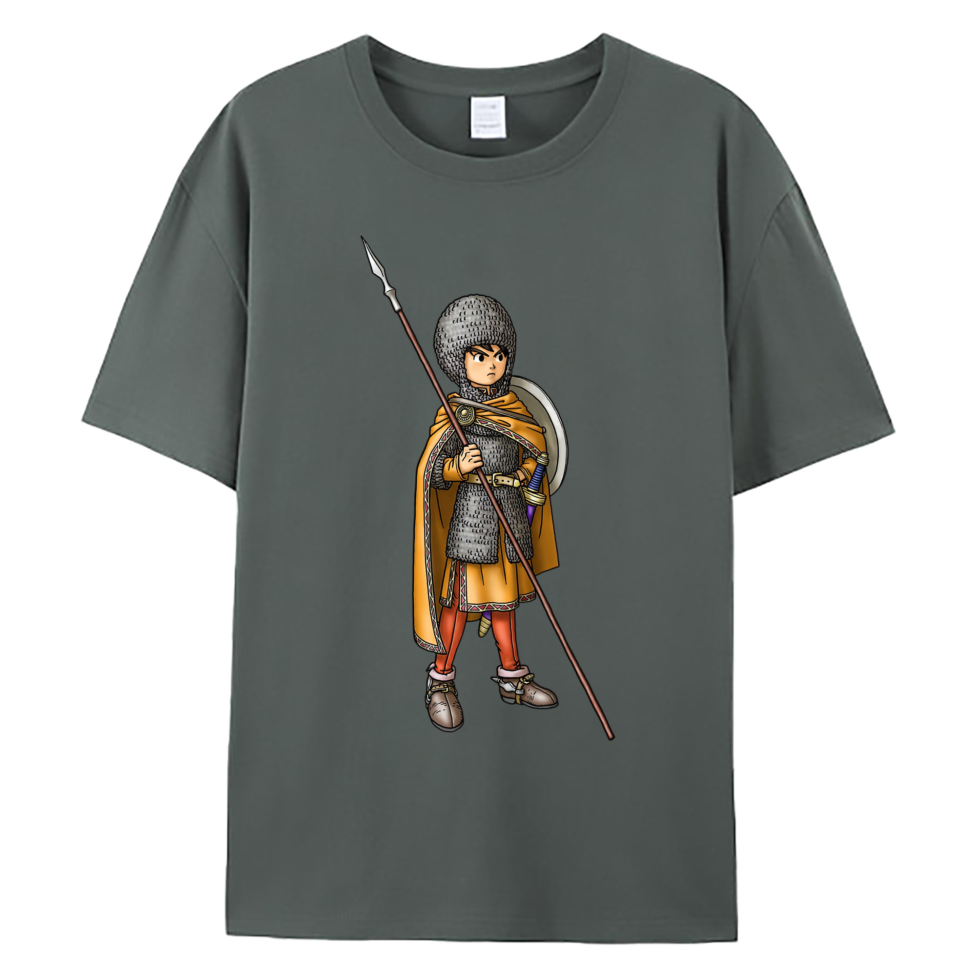 （画像用） ドラゴンクエスト Doragon Kuesuto Dragon Quest 綿100％ メンズ半袖Tシャツ｜肌触りやわらか＆通気性